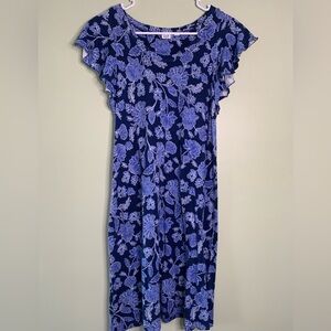 GAP White and Navy Casual Floral Dress